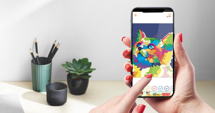 Happy color 不用印出來的上色 App，著色過程超療癒（iOS、Android）