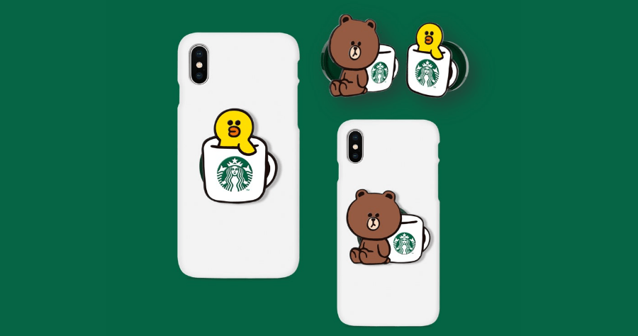 星巴克用 LINE Pay 結帳，滿 9 次可兌換熊大或莎莉手機支架