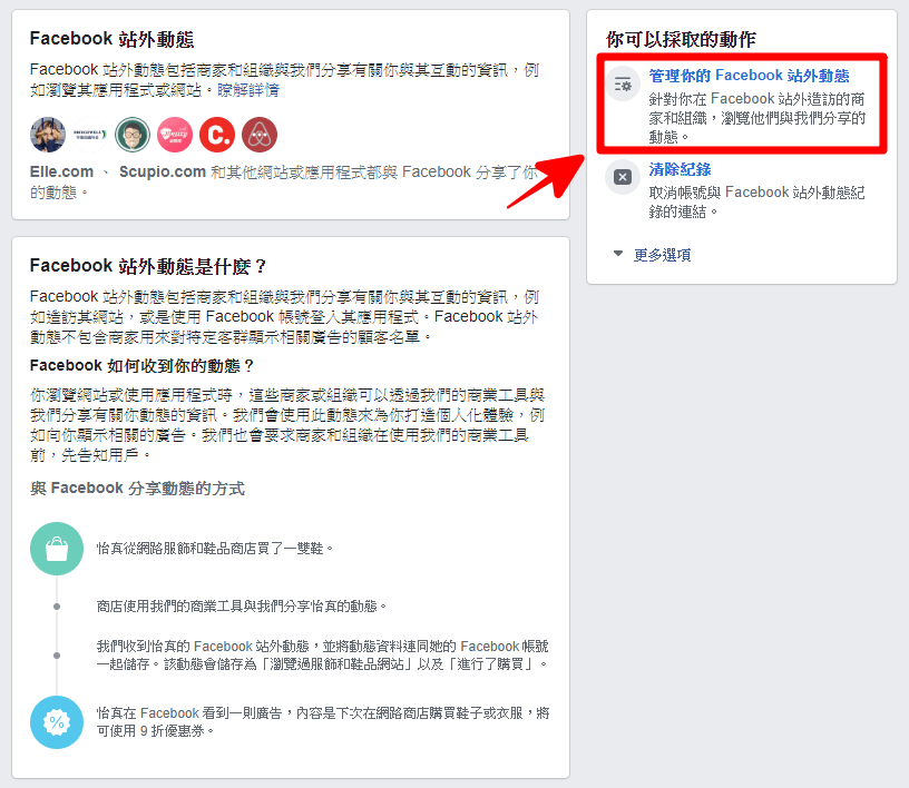 Facebook 站外動態