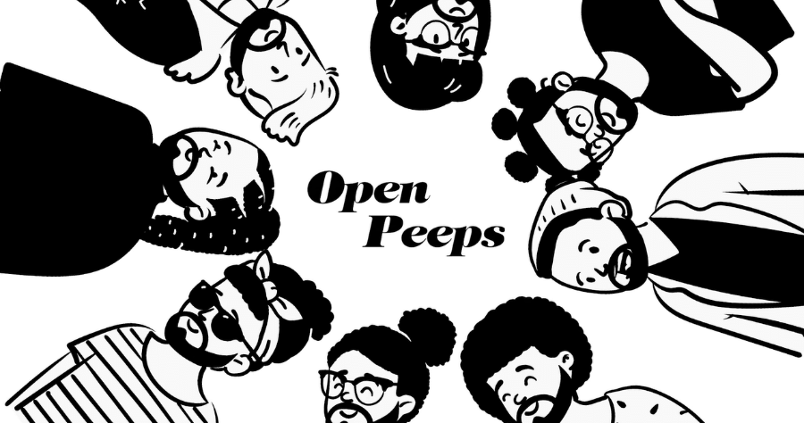 Open Peeps 設計師手繪人像插畫，超過 58 萬種組合免費下載