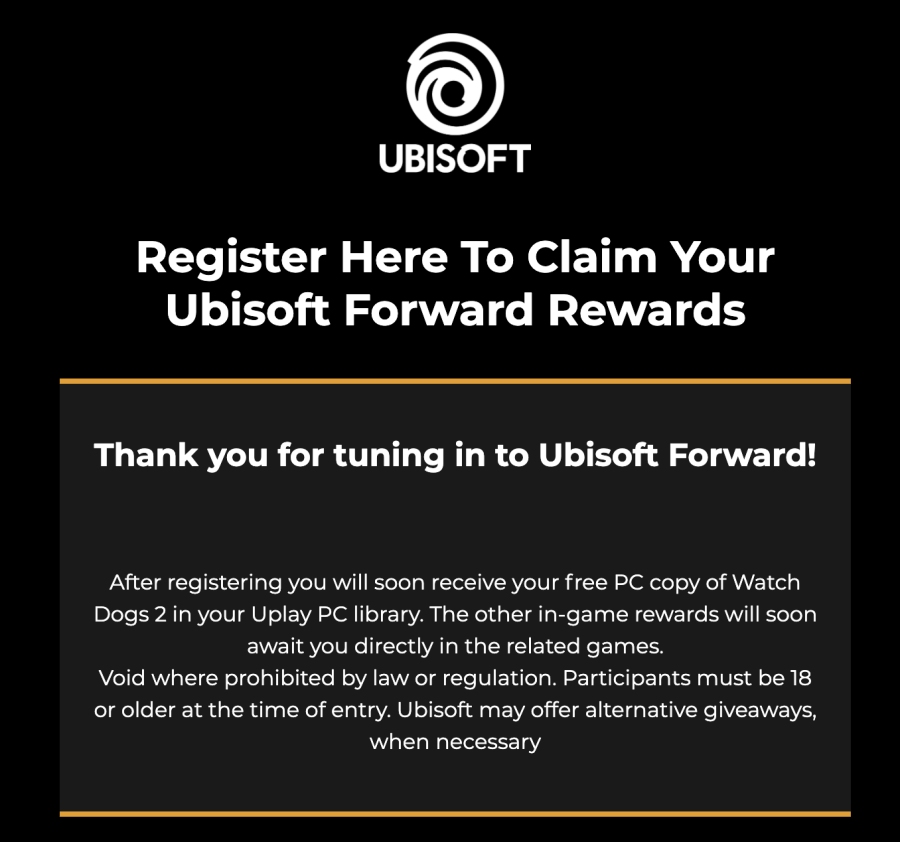 Ubisoft Forward 線上發表會