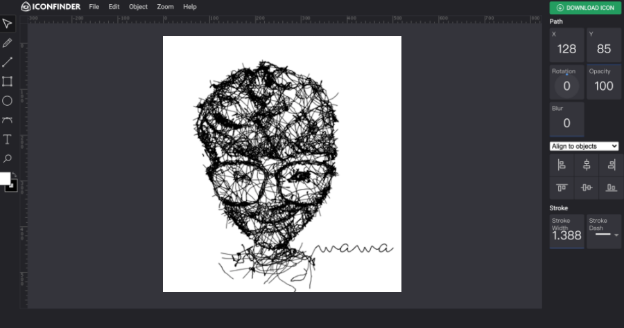 線上 SVG 編輯器 Iconfinder Icon Editor，打開瀏覽器就能編輯 SVG 檔免安裝任何 App