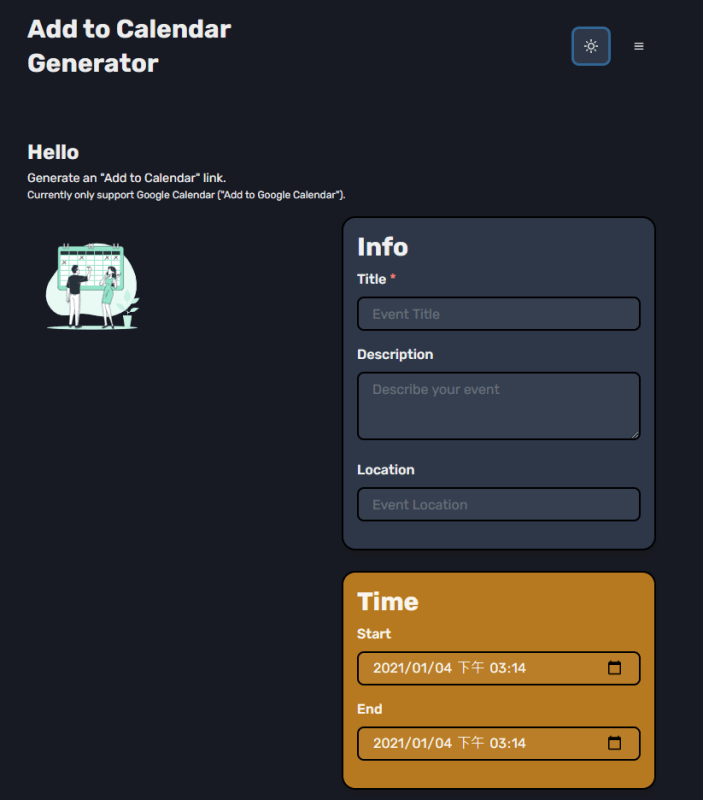 Add to Calendar Generator