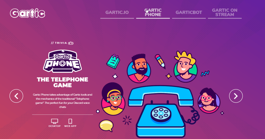 線上教學互動：Gartic Phone 線上畫圖接龍遊戲，支援中文版，最多可 30 個人一起玩