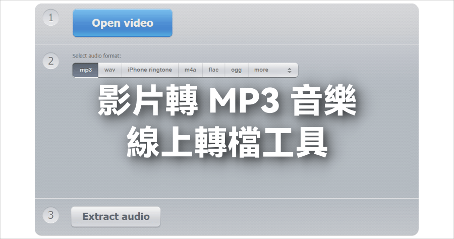 影片轉 MP3 線上