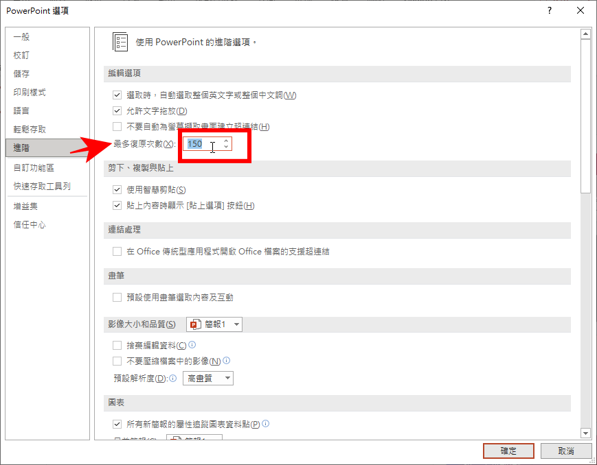 PPT 復原次數