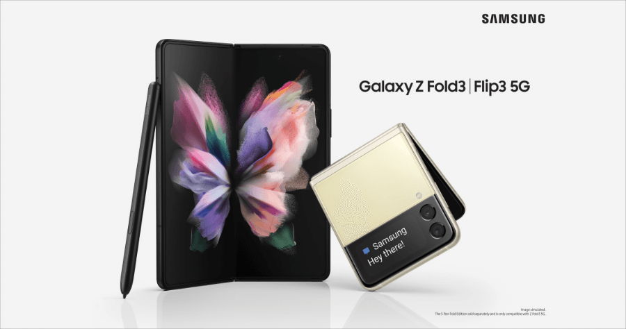 Galaxy Z Fold3 5G 及 Galaxy Z Flip3 5G 摺疊手機推出，售價換算約新台幣 27800 元起