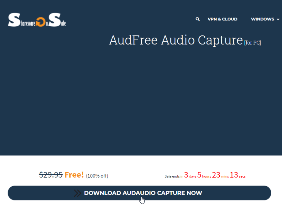 AudFree Audio Capture