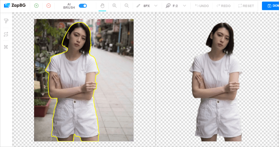 ZapBG 照片移除背景不用 App，線上去背手機電腦通通能用