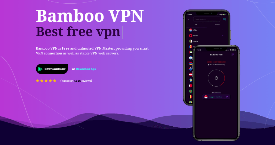 Bamboo VPN 無流量限制翻牆 APP，支援全世界超過 90 個國家、3000 個節點