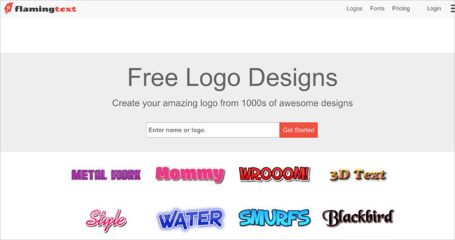 FlamingText 線上 LOGO 字體產生器，超過 1000 款設計字體免費下載