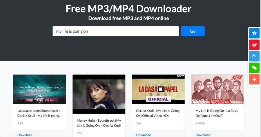 Free MP3 Downloads 免費音樂 MP3 下載工具，可直接輸入歌曲名稱下載