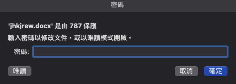 Word 密碼解鎖