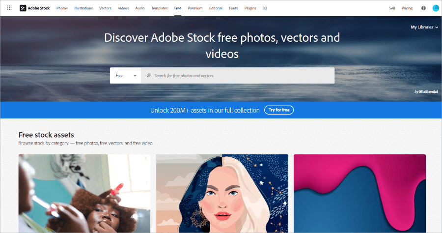 Adobe Stock 超過 80 萬張免費可商業使用圖庫，登入會員即可免費下載