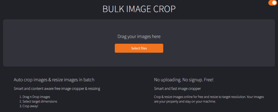 BULK IMAGE CROP 線上批量圖片裁切、大小調整工具