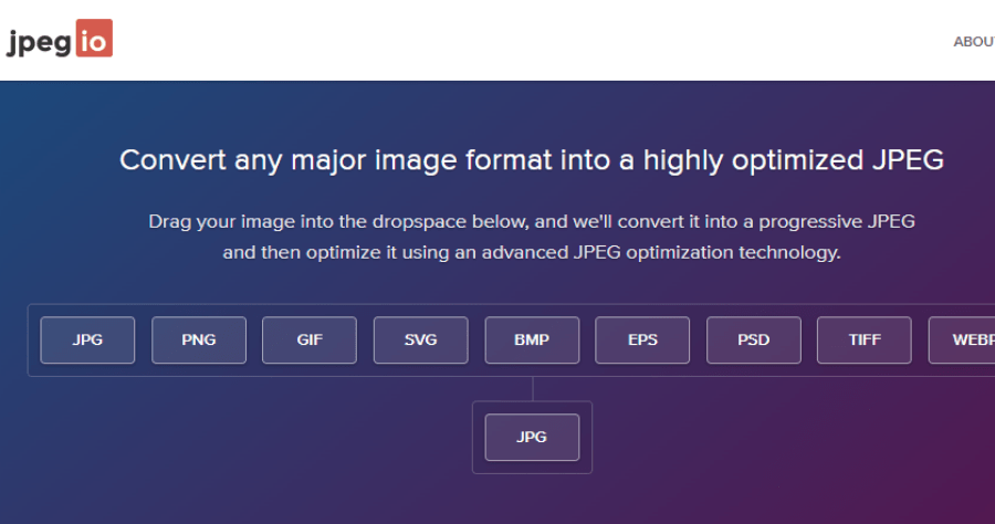 JPEG.io 轉檔、壓縮圖片二合一工具，支援 9 種常見圖片格式