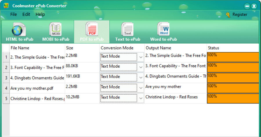 限時免費 Coolmuster ePub Converter Pro 批次電子書轉檔工具，支援 PDF / TXT / MOBI 轉 EPUBM ( 原價 49.95 美元 )