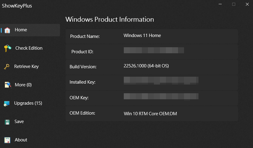 Windows 序號查詢