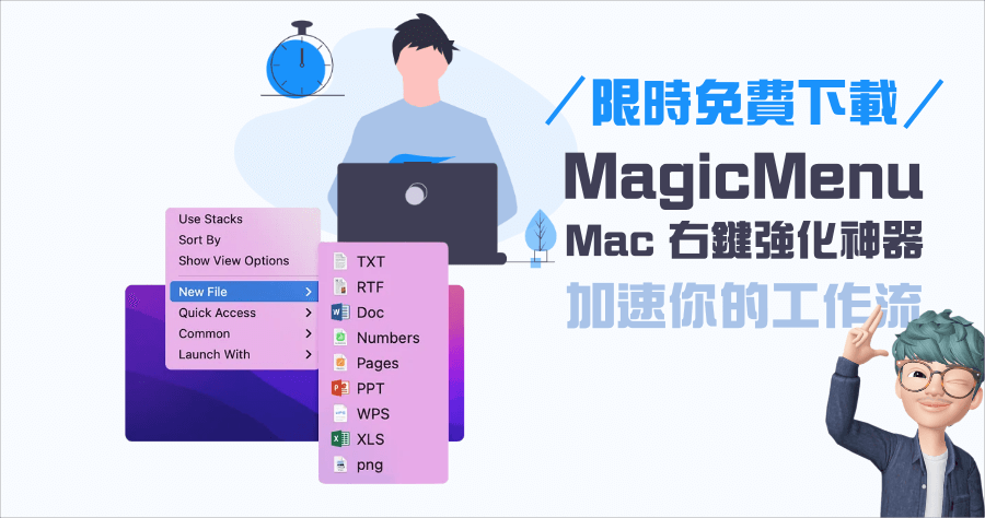 限時免費 iBoysoft MagicMenu 讓 Mac 電腦右鍵選單飛起來，加速工作流超強神器