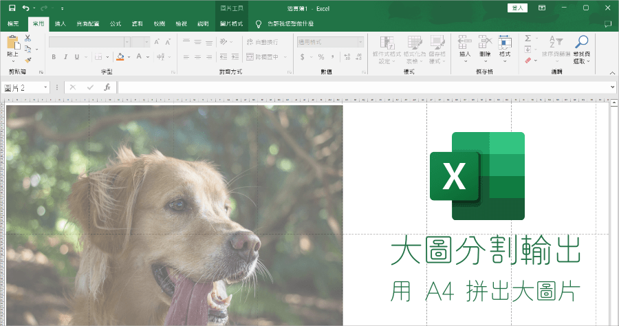 Excel 大圖分割列印