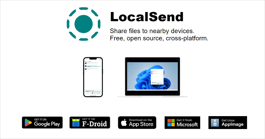 LocalSend 跨裝置傳輸工具，不消耗網路流量，支援 Win / Mac / iOS / Android 所有系統