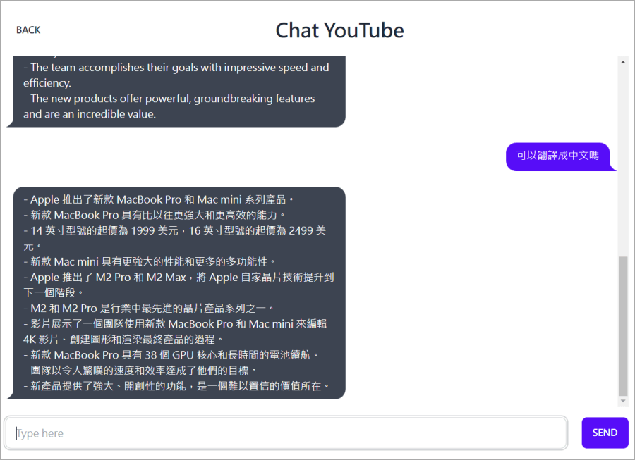 Chat YouTube