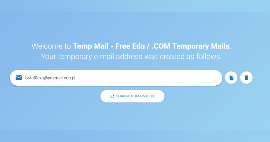 eTempMail 免費 .edu 的教育信箱產生器，享有學生優惠