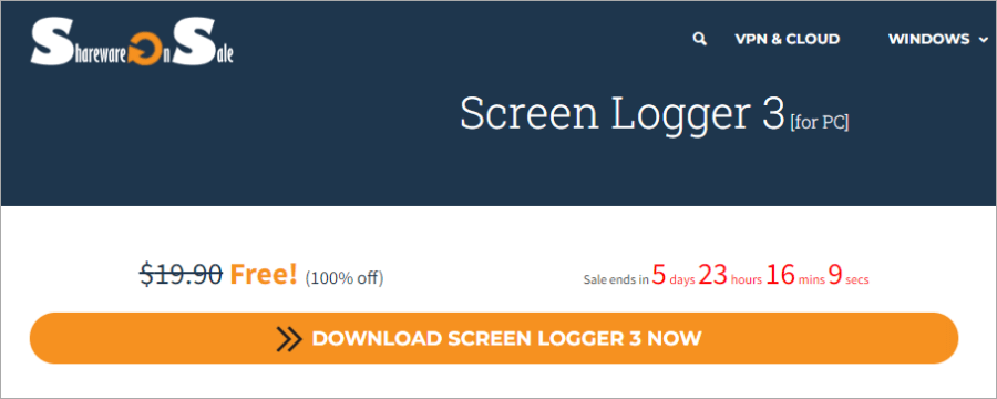 限時免費 Screen Logger 3