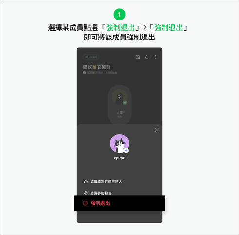 Live talk 移除成員