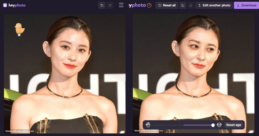 HeyPhoto 照片惡搞線上工具，AI 一鍵修圖改變眼睛方向 / 微笑 / 臭臉都沒問題