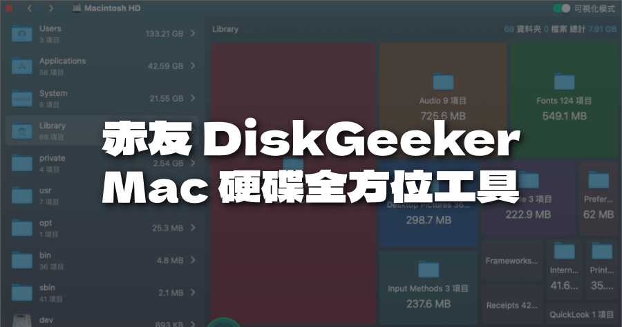 赤友 DiskGeeker 全方位 Mac 電腦硬碟工具，空間清理 / 系統優化 / 備份 / 安全防護一款軟體全搞定