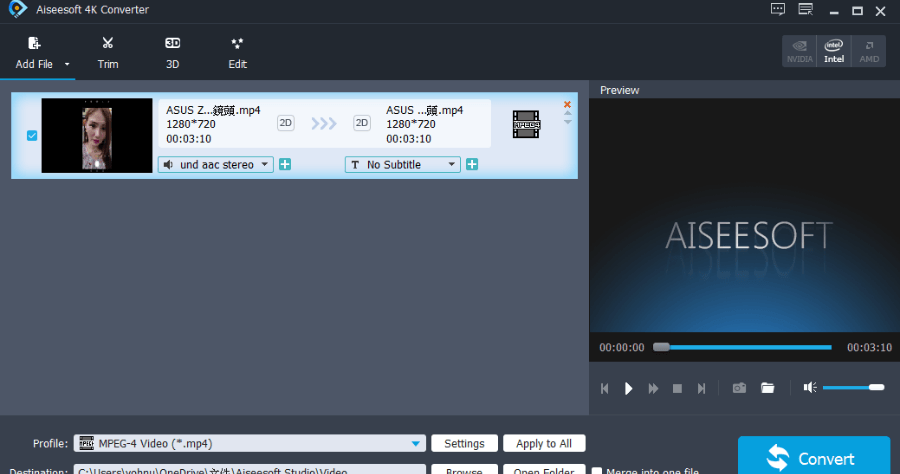 限時免費 Aiseesoft 4K Converter 市面上 4K 轉檔速度最快的影片轉檔工具