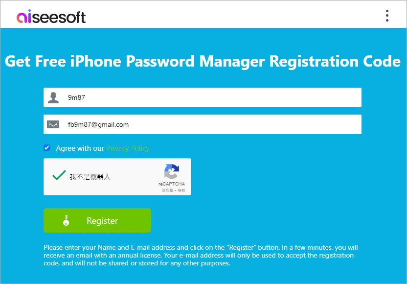 Aiseesoft iPhone Password Manager